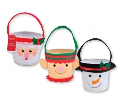 Cute Christmas Character Felt Bucket