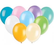 Premium 12" Pastel Latex Balloons Assorted Colours 10 Pack