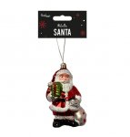 Metallic Santa Decoration 10.5cm X 7cm X 3.5cm