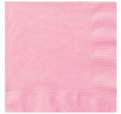 Lovely Pink Solid Paper Napkins 20 Pack