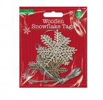 Glitter Snowflake Tags 8 Pack