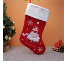 Deluxe Plush Red Modern Santa Stocking 40cm X 25cm