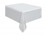 Clear Solid Rectangular Plastic Table Cover 54" x 108"
