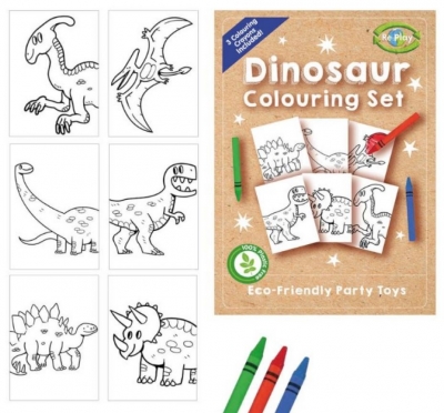 Play Dinosaur A6 Colouring Sets