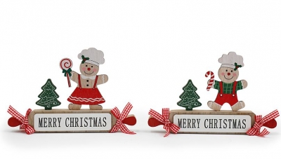 Christmas Gingerbread Wooden Decoration