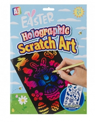 Easter Holographic Scratch Art Stencil & Tools