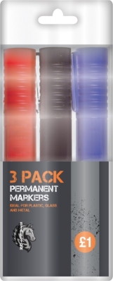 3 Pack Permanent Markers