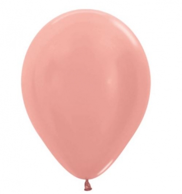 Sempertex 18" Mettalic Rose Gold Latex Balloons 25 Pack