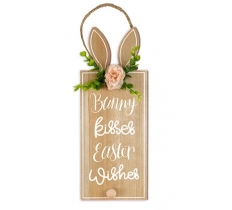 Easter Bunny Hanging Plaque 34cm x 13cm