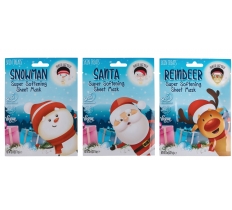 Printed Sheet Mask Snowman, Reindeer & Santa