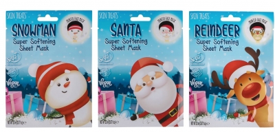 Printed Sheet Mask Snowman, Reindeer & Santa