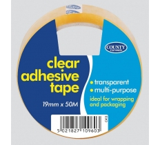 County Clear Adhesive Tape 19mm X 50M
