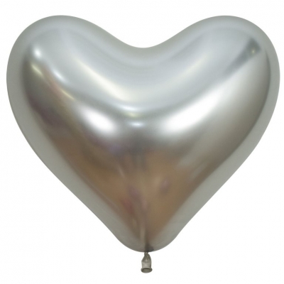 Reflex Silver 14" Heart 50 Pack