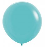 Fashion Solid Caribbean Blue Latex Balloons 24" 3 Pack