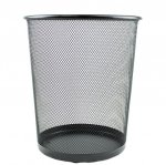 Black Metal Waste Paper Bin