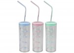 Spiral Straw Drinking Cups 3 Assorted