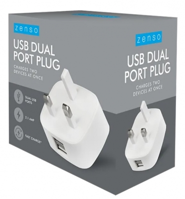 Dual USB Port Plug