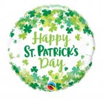 Qualatex 18" Round St Patrick'S Shamrock Confetti Balloon