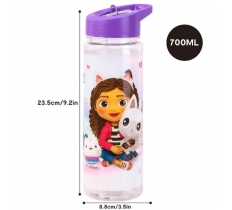 Gabby's Doll House Drinking Bottle with Straw 650ml