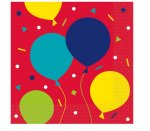 Balloon Party Birthday Lunch Napkin 16pc