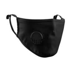 Black Cotton Mask Covering With Valve