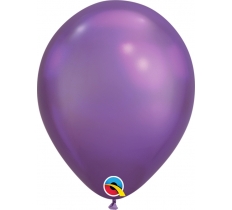 Qualatex 7" Plain Latex Round Chrome Purple 100Ct