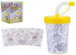 Colour Your Own Cup With Straw Easter Design