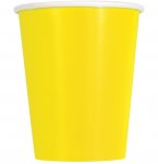 Neon Yellow Solid 9oz Paper Cups 14pc