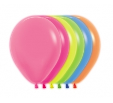 Sempertex 5" Neon Assorted Latex Balloons 50 Pack