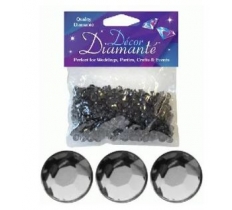 6mm D[[130]]cor Diamante Diamonds 28G Black