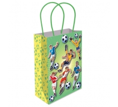 Football Party Bag With Handles 16X22X9cm