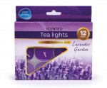 Tea-lights 12pack Colour Lavender Garden