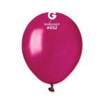 Gemar 5" Pack 50 Latex Balloons Metallic Burgundy #052