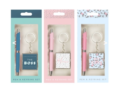 Novelty Pen And Keyring Gift Set