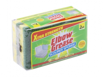 Elbow Grease Super Strong Scourer Sponge 2pk