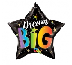 Qualatex 20" Star Dream Big Rainbow Stars Balloon