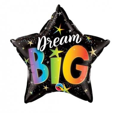 Qualatex 20" Star Dream Big Rainbow Stars Balloon