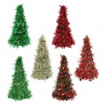 Tinsel Cone Tree 26Cm