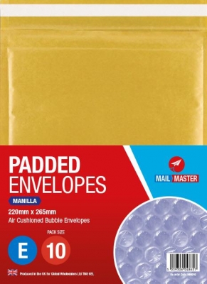 Mail Master E Manilla Padded Envelope 10 Pack