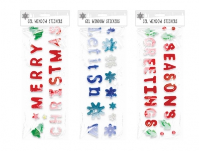 Large Christmas Gel Window Stickers