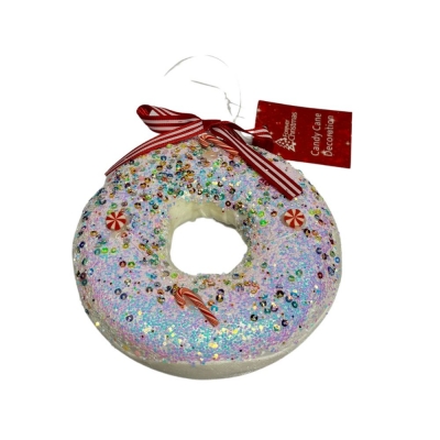 Hanging Donut With Glitter 13.5x13.5x2.5cm