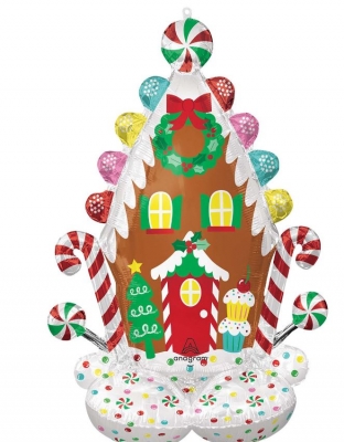 Gingerbread House 82cm x 129cm Airloonz Balloon