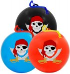 Pirate & Skull 10" ( 25cm ) Ball With Keychain / Keyring