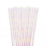 Iridescent Paper Straws 24 Pack