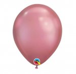 11" Qualatex Round Chrome Mauve 100 Pack Latex Balloons