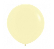 Sempertex 24" Pastel Matte Yellow Latex Balloons 3 Pack