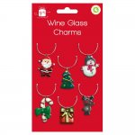 Christmas Party 6 Glass Charms