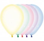 Assorted Crystal 5" Pastel Colour Latex Balloons 100 Pack