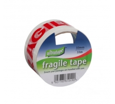 Ultratape 50mm X 33M Fragile Tape 6 Pack