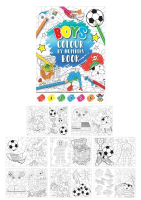 Boys 10.5cm Colour By Numbers Book X 48 ( 10p Each )